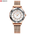 CURREN 9066 Luxury Quartz Watch Fashion Design Charming Rhinestone Watches Women Stainless Steel Band Clock Female reloj mujer